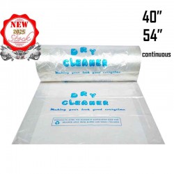  Continue  "DRY CLEANER BUBBLE"  Printed Polythene Rolls - 2 Side clear COMING BACK NOW